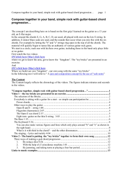 Compose together in your band, simple rock with guitar-based chord progression…