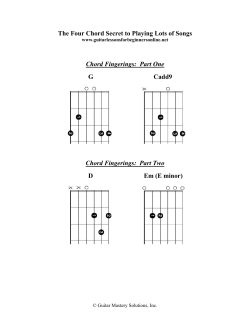 The Four Chord Secret to Playing Lots of Songs G  Cadd9