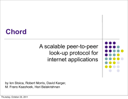Chord A scalable peer-to-peer look-up protocol for internet applications