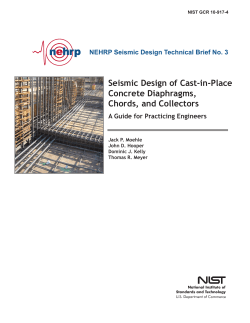 Seismic Design of Cast-in-Place Concrete Diaphragms, Chords, and Collectors