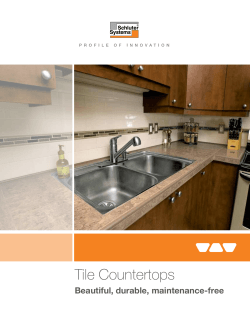 Tile Countertops Beautiful, durable, maintenance-free