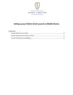 Setting up your Hofstra Gmail account on Mobile Devices Contents