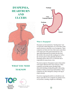 DYSPEPSIA, HEARTBURN AND ULCERS
