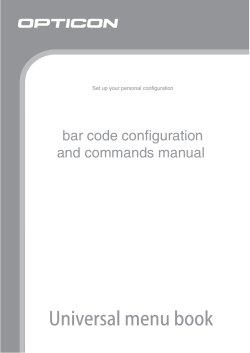 bar code configuration and commands manual Set up your personal configuration