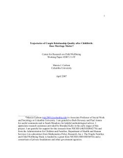 1  Center for Research on Child Wellbeing Working Paper #2007-11-FF