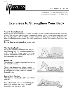 Exercises to Strengthen Your Back Your 15 Minute Workout