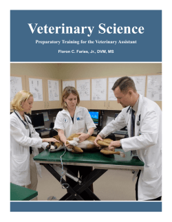 Veterinary Science Preparatory Training for the Veterinary Assistant
