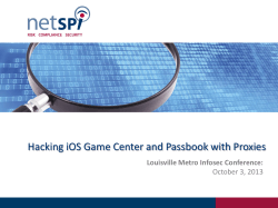 Hacking iOS Game Center and Passbook with Proxies  October 3, 2013