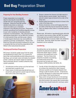 Bed Bug Preparing For Your Bed Bug Treatment