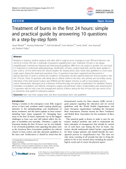 Treatment of burns in the first 24 hours: simple