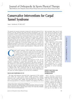Conservative Interventions for Carpal Tunnel Syndrome