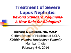 KDIGO Treatment of Severe Lupus Nephritis: