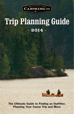 Trip Planning Guide 2014 The Ultimate Guide to Finding an Outfitter,