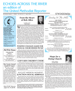 W ECHOES ACROSS THE RIVER an edition of The United Methodist Reporter
