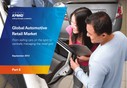 Global Automotive Retail Market Part II From selling cars on the spot to