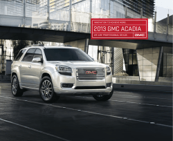 2013 GMC ACADIA WE ARE PROFESSIONAL GR ADE.