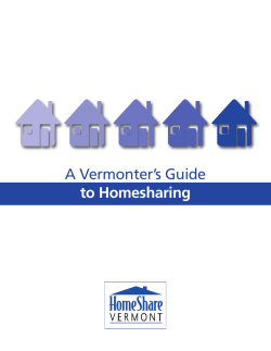 A Vermonter’s Guide to Homesharing