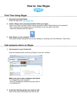 How to: Use Skype First Time Using Skype