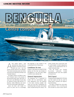 A  Centre console LEISURE BOATING REVIEW