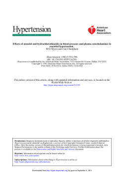 Effects of atenolol and hydrochlorothiazide on blood pressure and plasma catecholamines... essential hypertension.