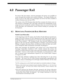 4.0  Passenger Rail