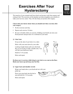 Exercises After Your Hysterectomy