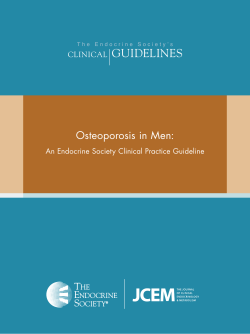Guidelines Osteoporosis in Men: CliniCal An Endocrine Society Clinical Practice Guideline