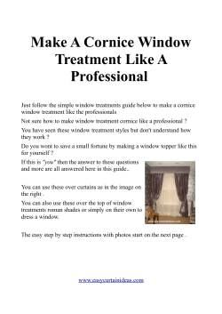 Make A Cornice Window Treatment Like A Professional