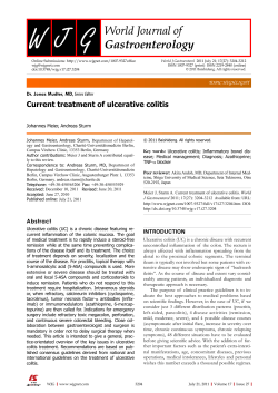 Current treatment of ulcerative colitis