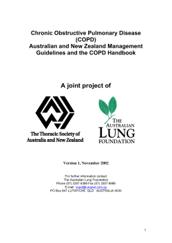 Chronic Obstructive Pulmonary Disease (COPD) Australian and New Zealand Management