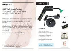 PACT Nail Fungus Therapy Photodynamic Therapy for nail fungus