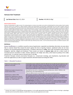 Varicose Vein Treatment Last Review Date: Number: