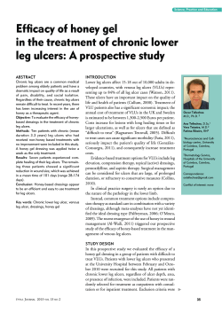ABSTRACT INTRODUCTION Lower leg ulcers affect 15-18 out of 10,000 adults in... veloped countries, with venous leg ulcers (VLUs) repre-