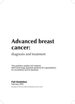 Advanced breast cancer: diagnosis and treatment