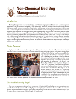 Non-Chemical Bed Bug Management Introduction