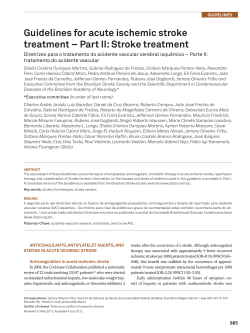Guidelines for acute ischemic stroke treatment – Part II: Stroke treatment