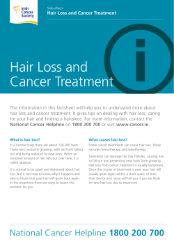 Hair Loss and Cancer Treatment Hair Loss and Cancer Treatment