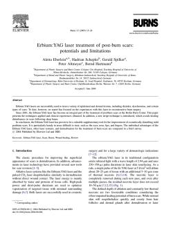 Erbium:YAG laser treatment of post-burn scars: potentials and limitations Aletta Eberlein