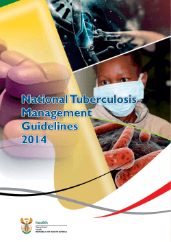 1 National Tuberculosis Management Guidelines 2014
