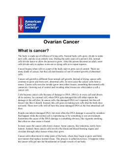 Ovarian Cancer What is cancer?