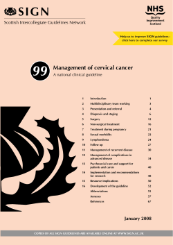 99 SIGN Management of cervical cancer