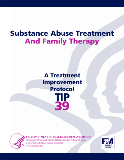 39 TIP Substance Abuse Treatment And Family Therapy