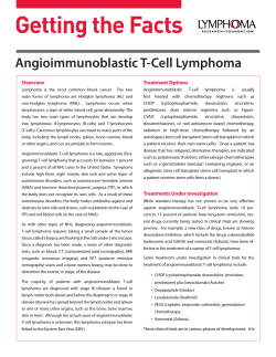 Angioimmunoblastic T-Cell Lymphoma Overview Treatment Options Angioimmunoblastic