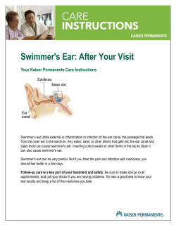 Swimmer's Ear: After Your Visit Your Kaiser Permanente Care Instructions