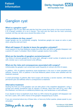 Ganglion cyst What is a ganglion cyst?