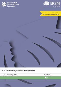 SIGN 131 •   Management of schizophrenia March 2013