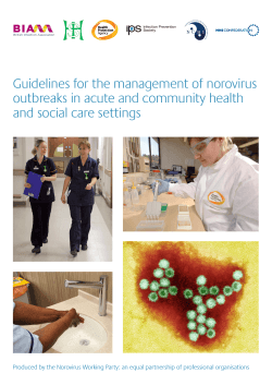 Guidelines for the management of norovirus and social care settings