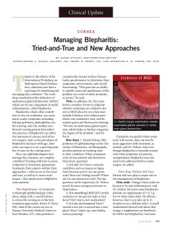 Managing Blepharitis: Tried-and-True and New Approaches Clinical Update