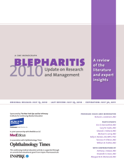 blepharitis Update on Research and Management A review