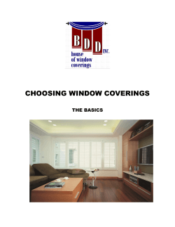 CHOOSING WINDOW COVERINGS THE BASICS